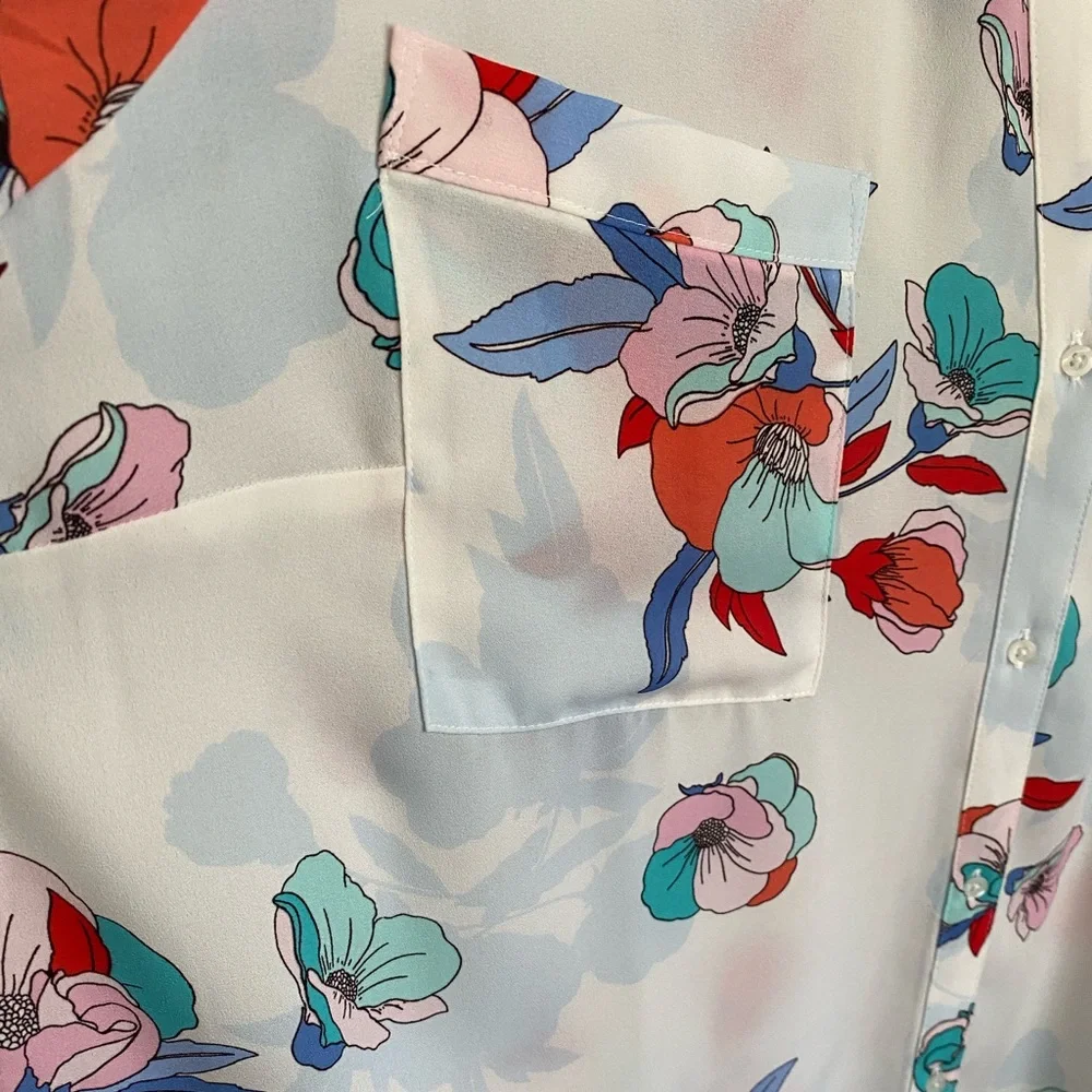 Candies Floral Print Blouse - Picture 5 of 11